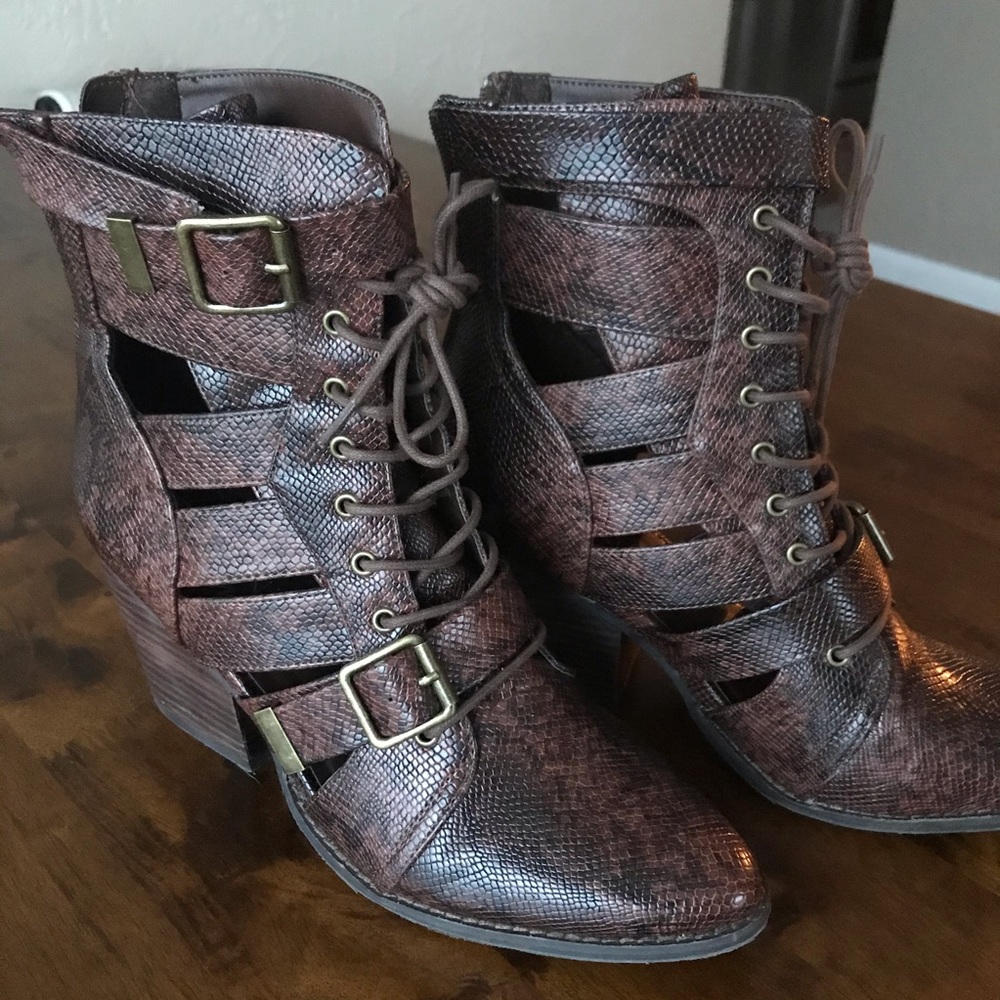 Coconuts by Matisse-Faux Snake Skin Booties
